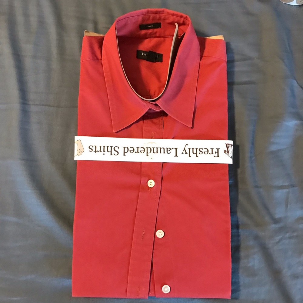 Nice red button down